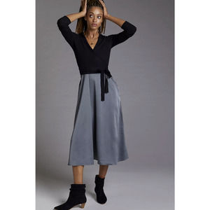 NEW Anthropologie Daily Practice Carbon Shimmer Sleeveless Midi Dress - …
